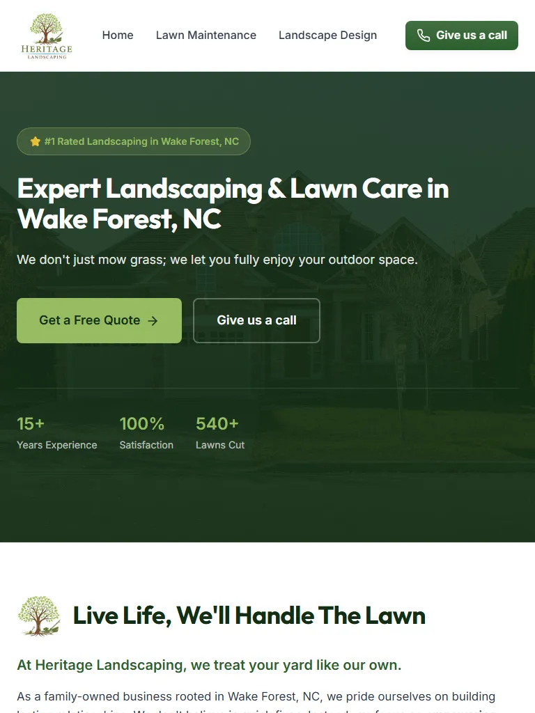 Heritage Landscaping Desktop Intro